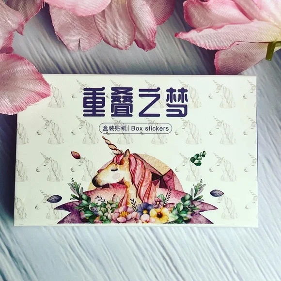 Dreamy Fairytale, Pastel Unicorns Adorned With Flowers, 40 Stickers, 1 Repeat - Picture 9 of 13